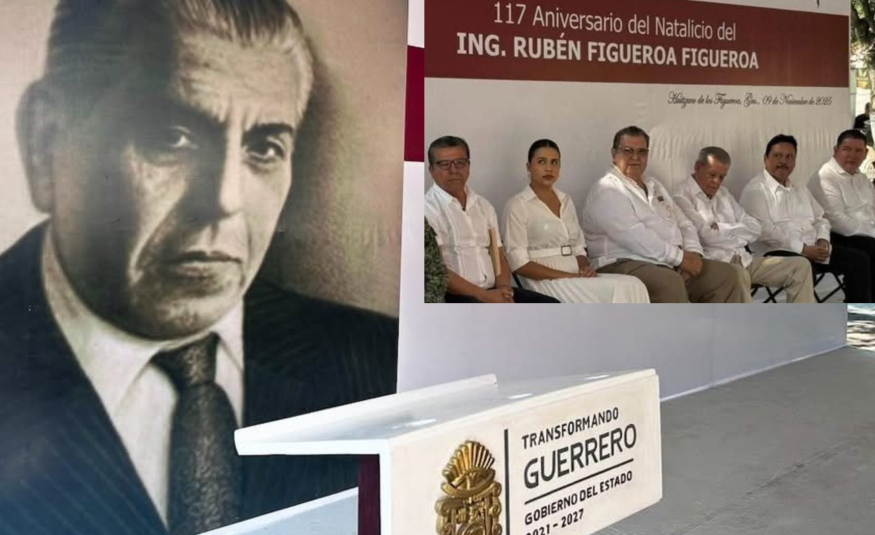 Homenaje cívico con motivo del 117 aniversario del natalicio del exgobernador Ruben Figueroa Figueroa en Chilpancingo,Gro. 